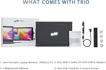 12.5インチ　モバイルモニタ　トリプル ポータブル モニター Amazon.co.jp: Trio ポータブルモニター ノートパソコン